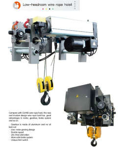 5 Ton Low Headroom Electric Wire Rope Hoist