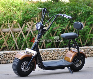 Double Seat Citycoco Scrooser with LED Light 2016 60V Kids Harley Electric Kick Scooter for Wholesal