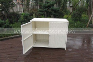 Patio Wicker Rattan Furniture Shoe Cabinet / Showbox for Outdoor and Indoor (MTC-303)