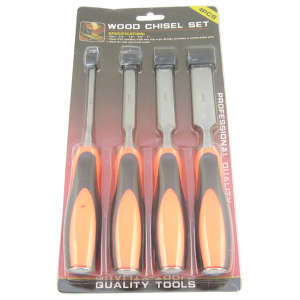 4PC Carpenter Chisel Set with PP and TPR Handle (WTL4993S)